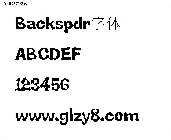 Backspdr字体