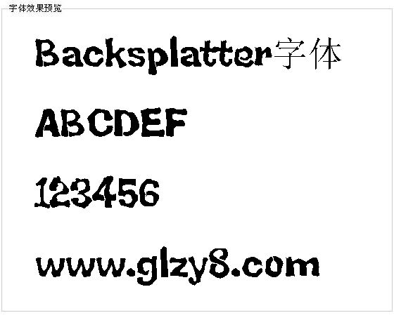 Backsplatter字体