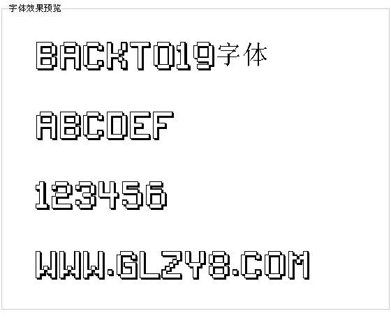 Backto19字体