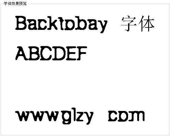 Backtobay6字体