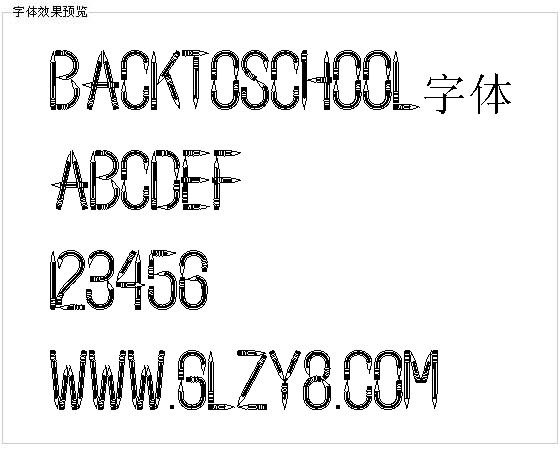 Backtoschool字体