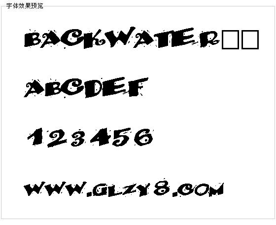 BACKWATER字体