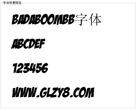 Badaboombb字体