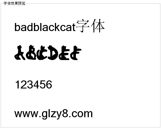 badblackcat字体