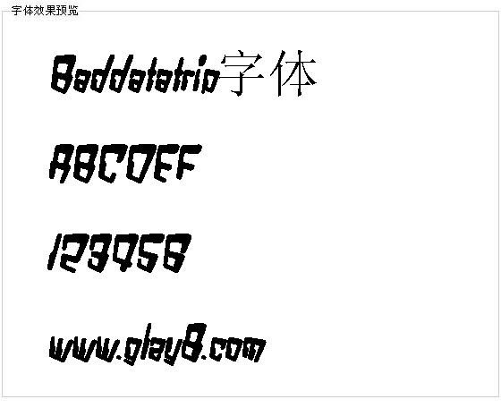 Baddatatrip字体