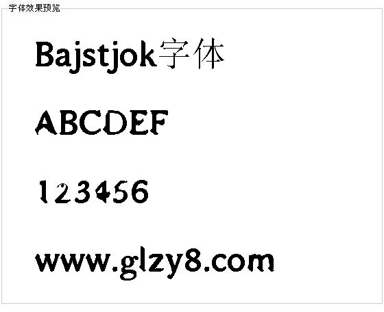 Bajstjok字体