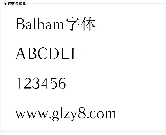 Balham字体