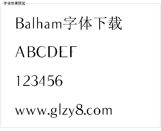 Balham字体下载