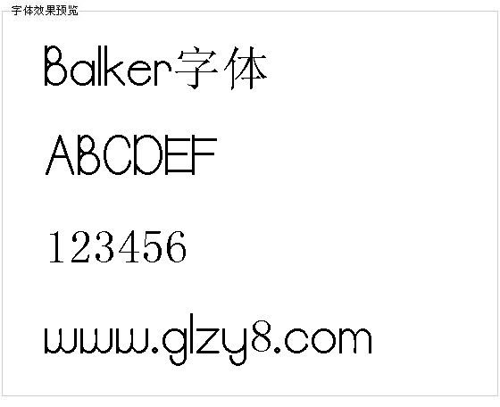 Balker字体