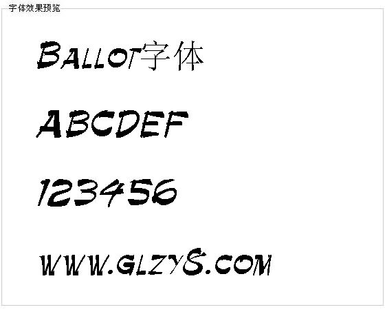 Ballot字体