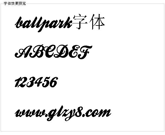 ballpark字体