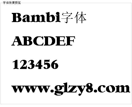 Bambi字体