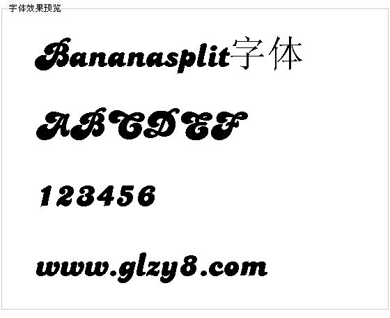 Bananasplit字体