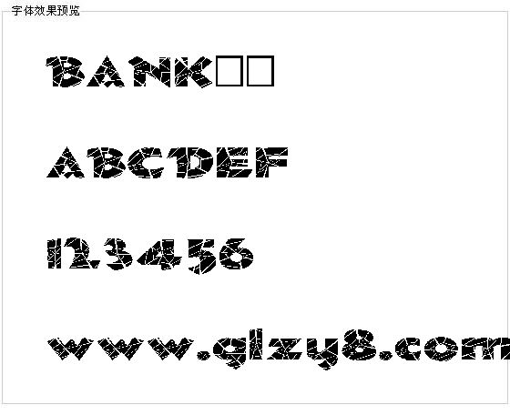 BANK字体