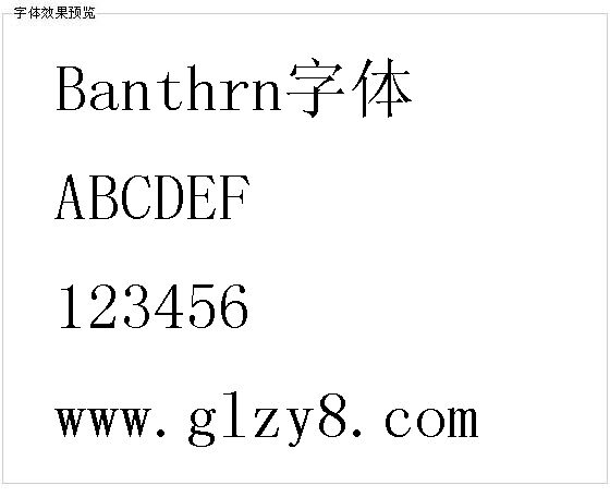 Banthrn字体