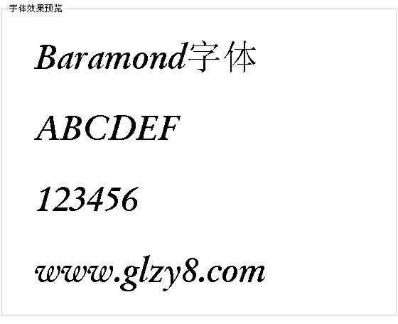 Baramond字体