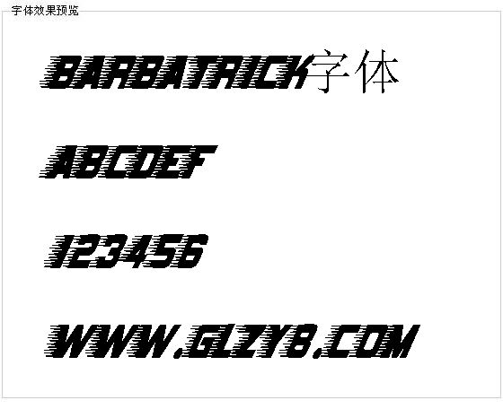 Barbatrick字体