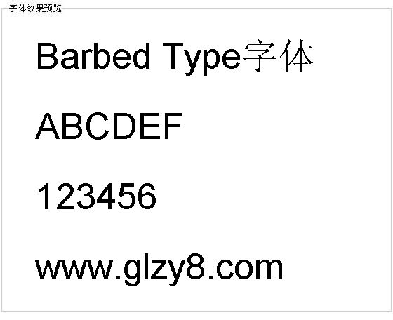 Barbed Type字体