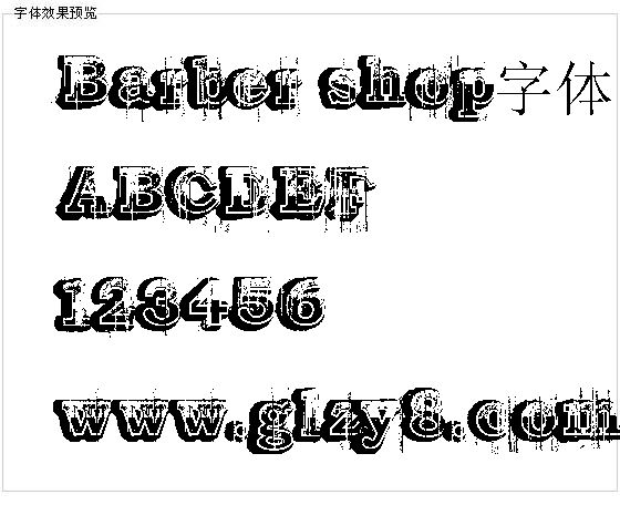 Barber shop字体