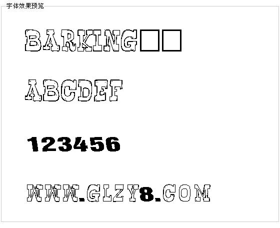 BARKING字体