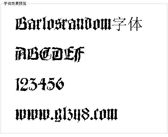 Barlosrandom字体