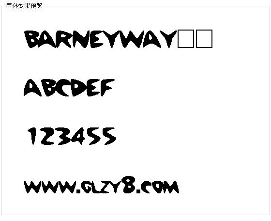 BARNEYWAY字体