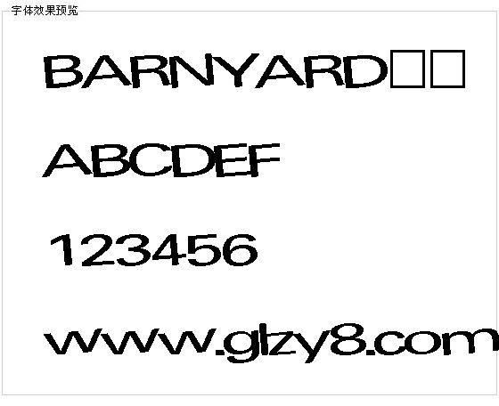 BARNYARD字体