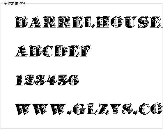 Barrelhouseallcap字体