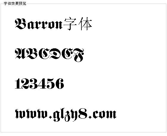 Barron字体