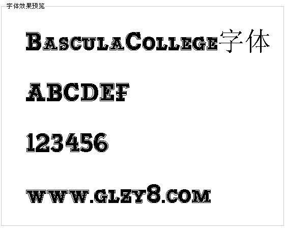 BasculaCollege字体