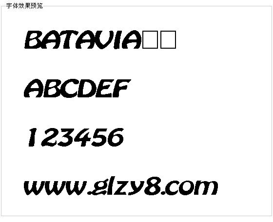 BATAVIA字体