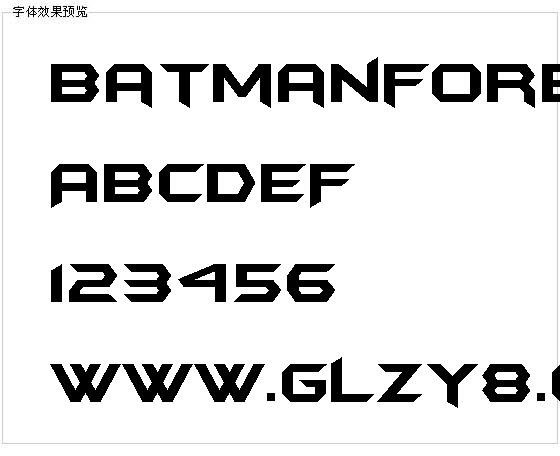 Batmanforever字体