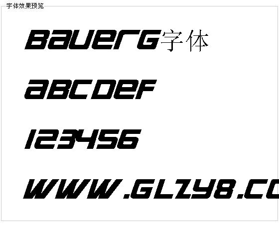 Bauerg字体