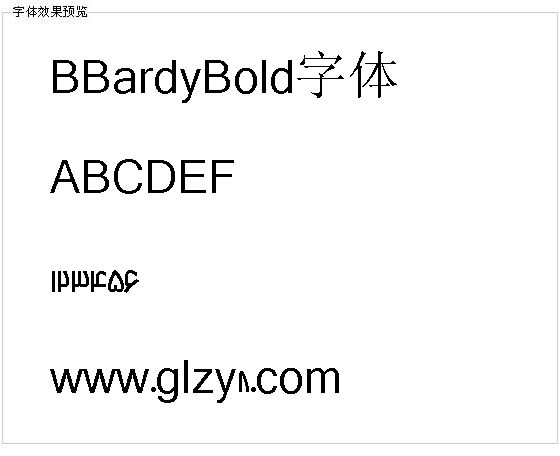 BBardyBold字体