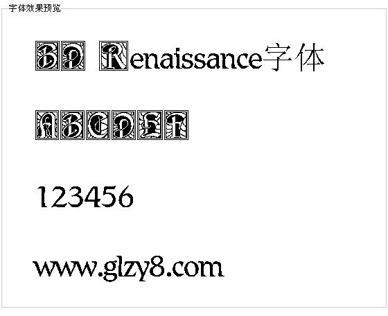 BD Renaissance字体