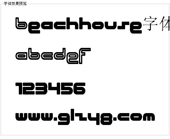 Beachhouse字体