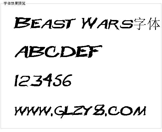 Beast Wars字体