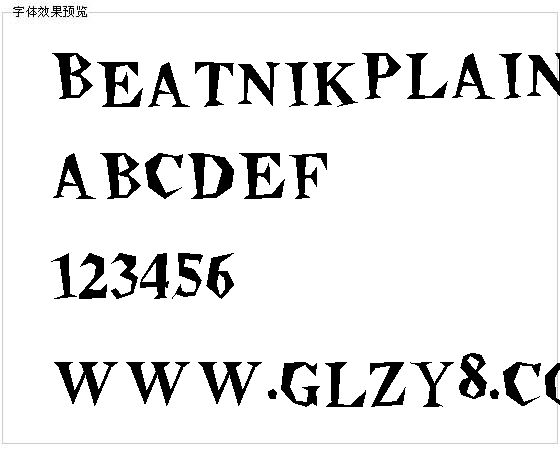 BeatnikPLAIN字体