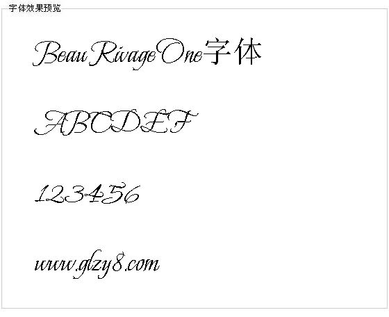 Beau Rivage One字体