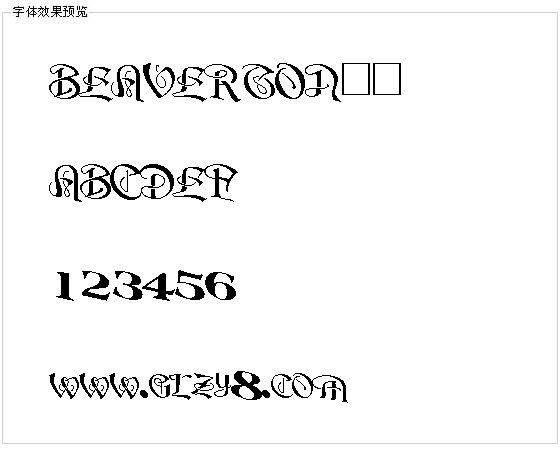 BEAVERTON字体