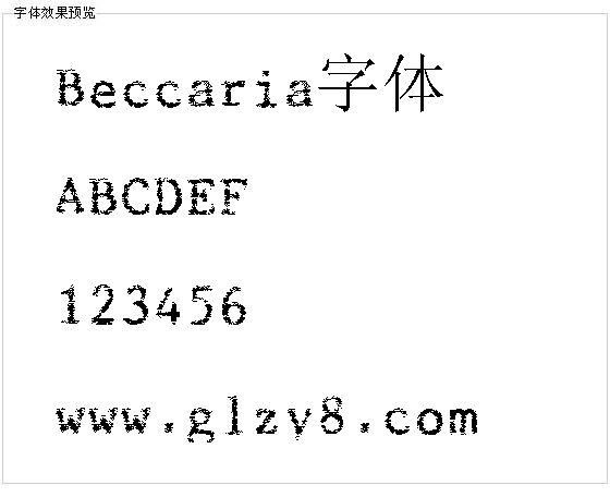 Beccaria字体