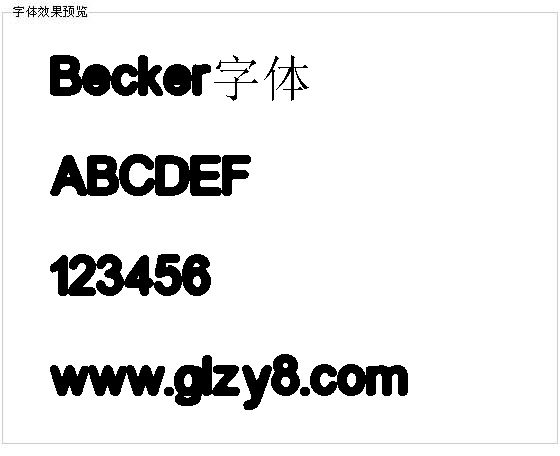 Becker字体