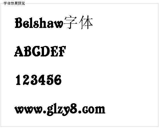 Belshaw字体