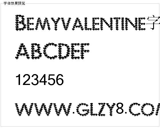 Bemyvalentine字体