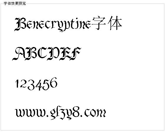 Benecryptine字体