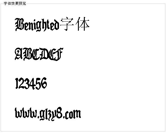 Benighted字体