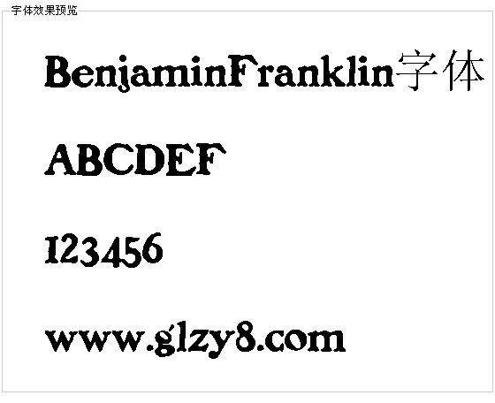 BenjaminFranklin字体