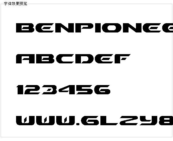 Benpioneer字体