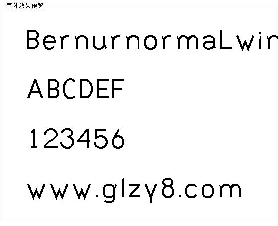 BernurnormaLwintt字体