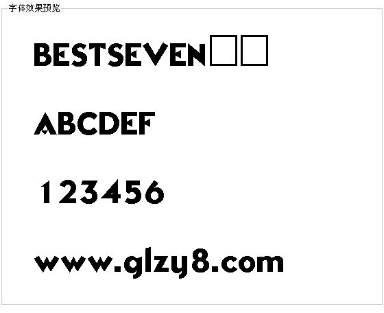 BESTSEVEN字体